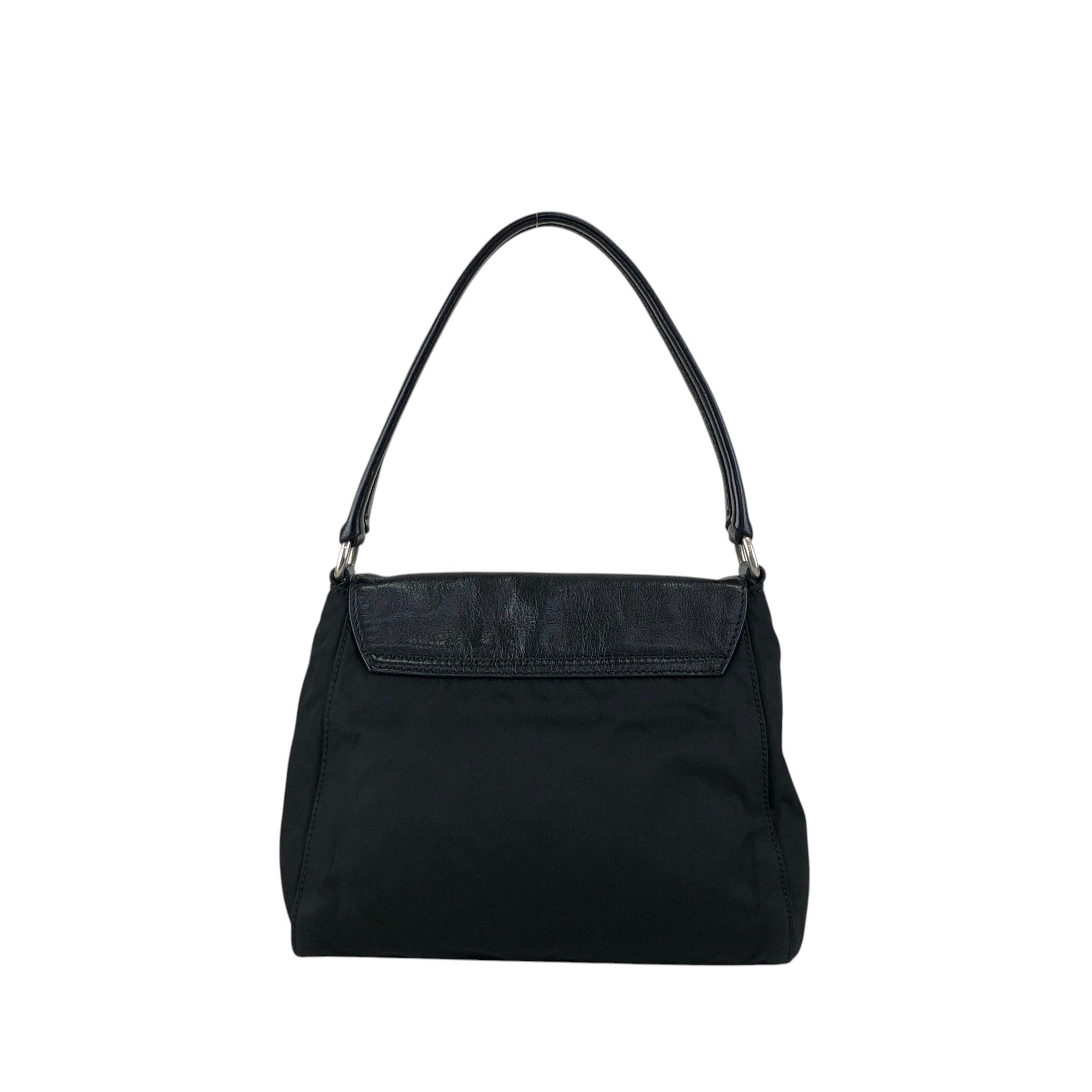 PRADA プラダ ショルダーバッグ ブラック プッシュロック レザー ワン