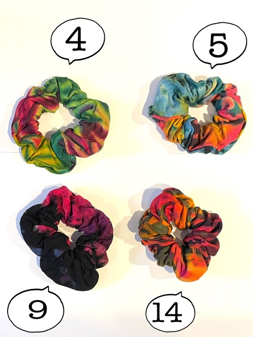 ヘアゴム シュシュ タイダイ エスニック アジアン タイダイシュシュ ヘアアクセ エスニックファッション アジアン エスニック * アジアン雑貨No.30