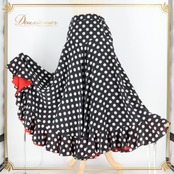 フラメンコ 衣装 ファルダ スカート ブラック系 ホワイト系 レッド系 プリマブティック prima boutique 黒 白 赤 水玉 ドット パーティ 発表会 ダンス レッスン 練習着 フラメンコ用スカート ドット柄 ファッション かわいい ダンス衣装 ステージ衣装 発表会衣装 レッスン着