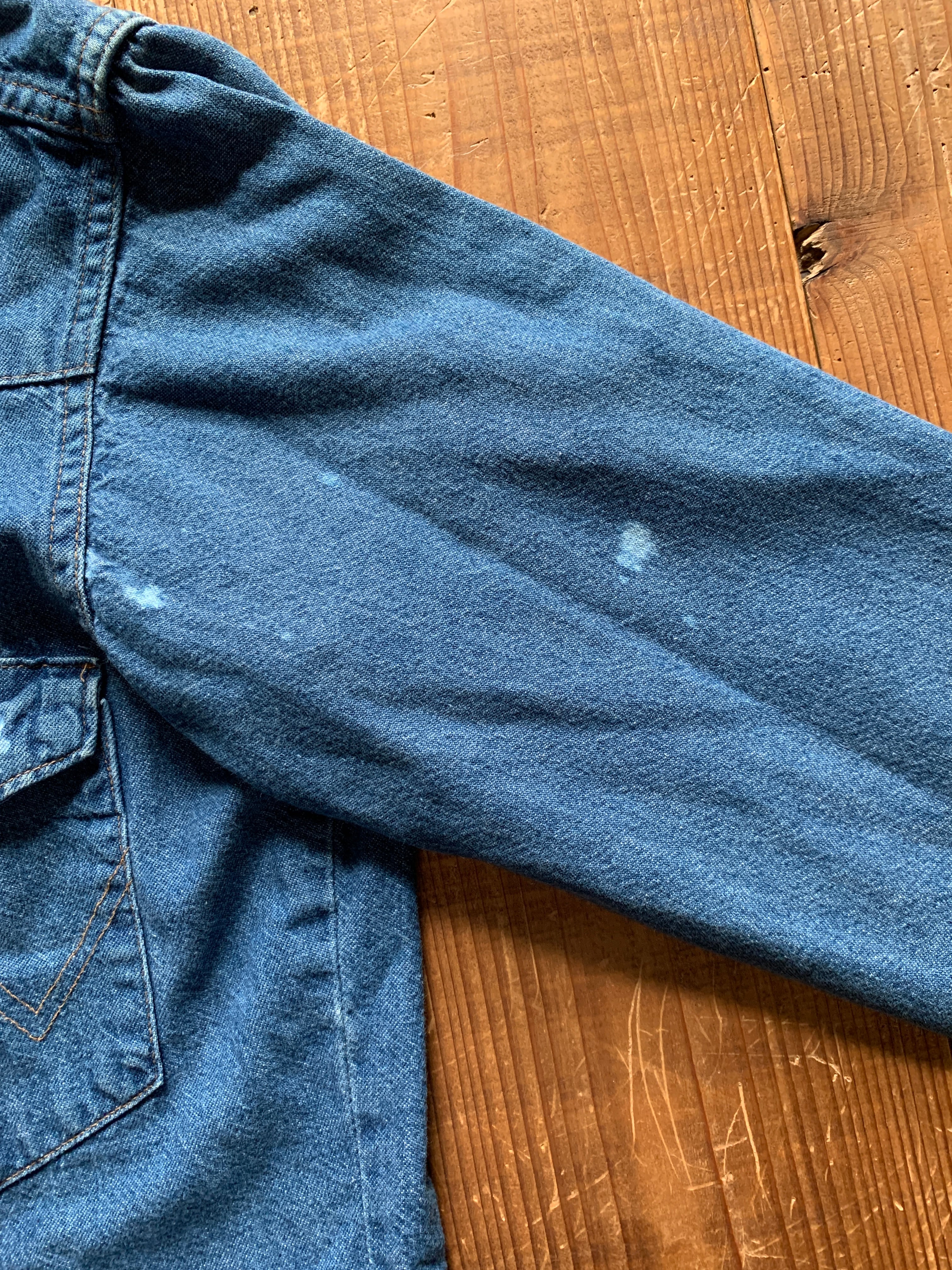 80's Wrangler 70127MW デニムウエスタンシャツ 表記(15-32) USA製