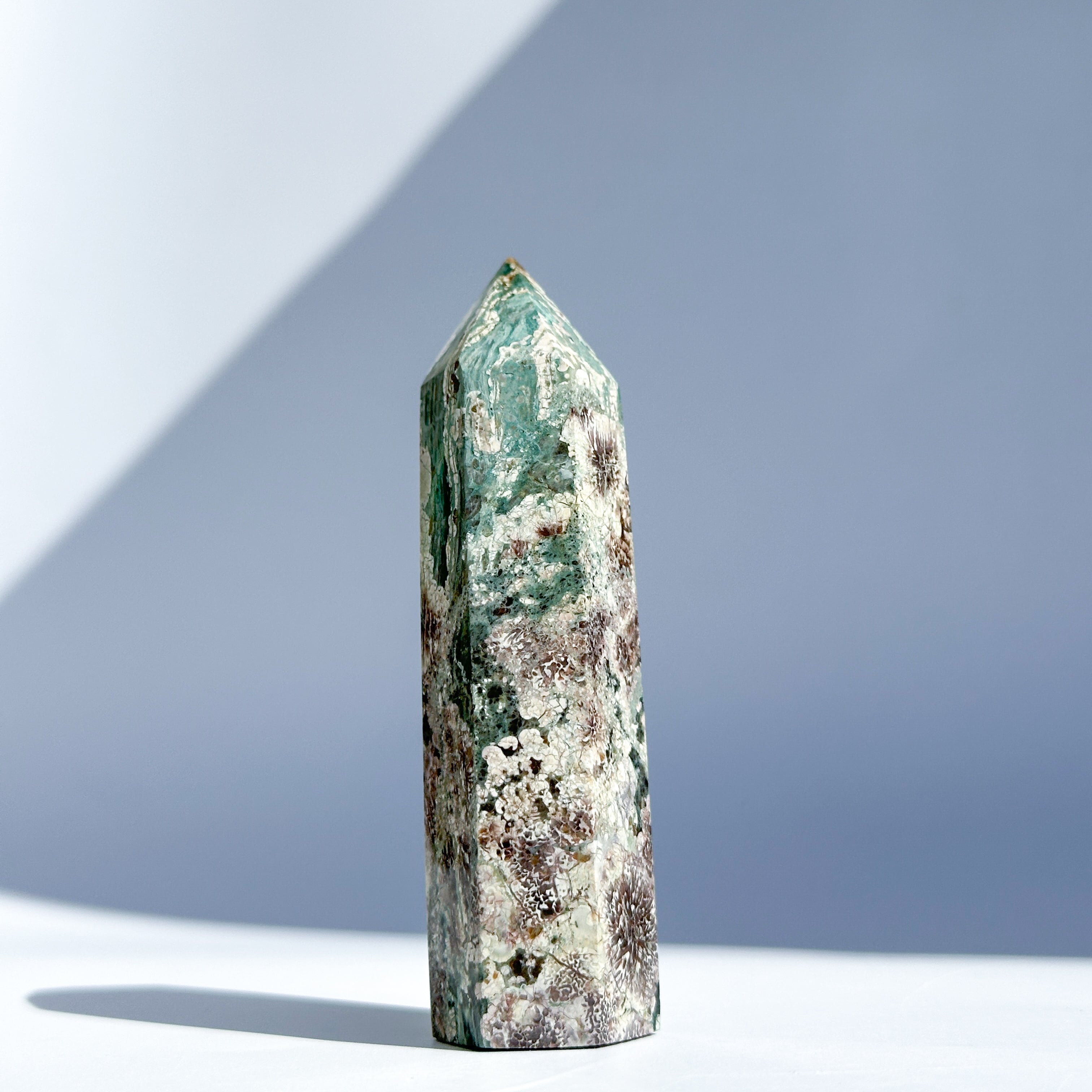 グリーンフラワージャスパー タワー51◇ Green Flower Jasper ◇天然石
