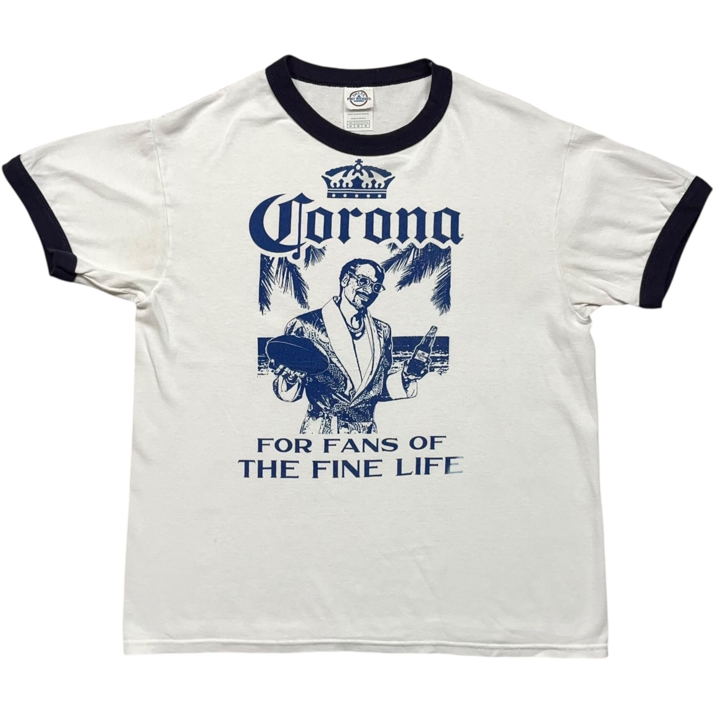 《M》DELTA デルタ リンガーTシャツ コロナビール スヌープドッグ フロントプリント no.8405