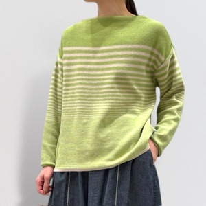 vm combed cotton 30/2 basque border pullover