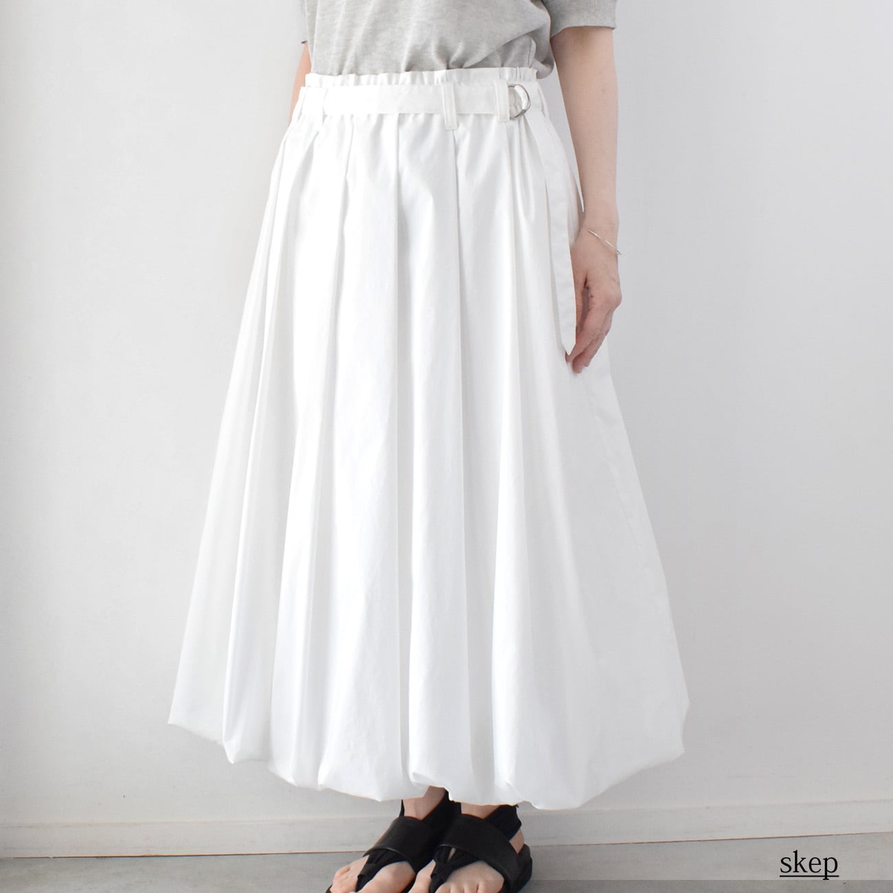 バルーンスカート：白［SK33STWH］ | skep-online shop