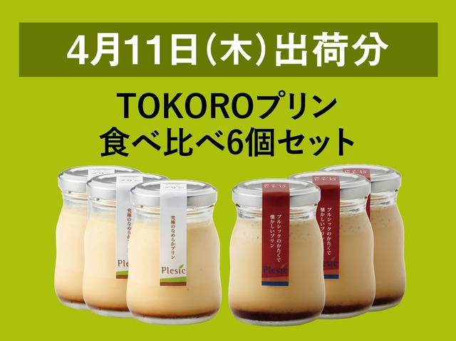 TOKOROプリン食べ比べ6個セット【2024年4月11日出荷分】