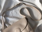 AMERICA 1990’s OLD COACH “Off white Leather” shoulder bag