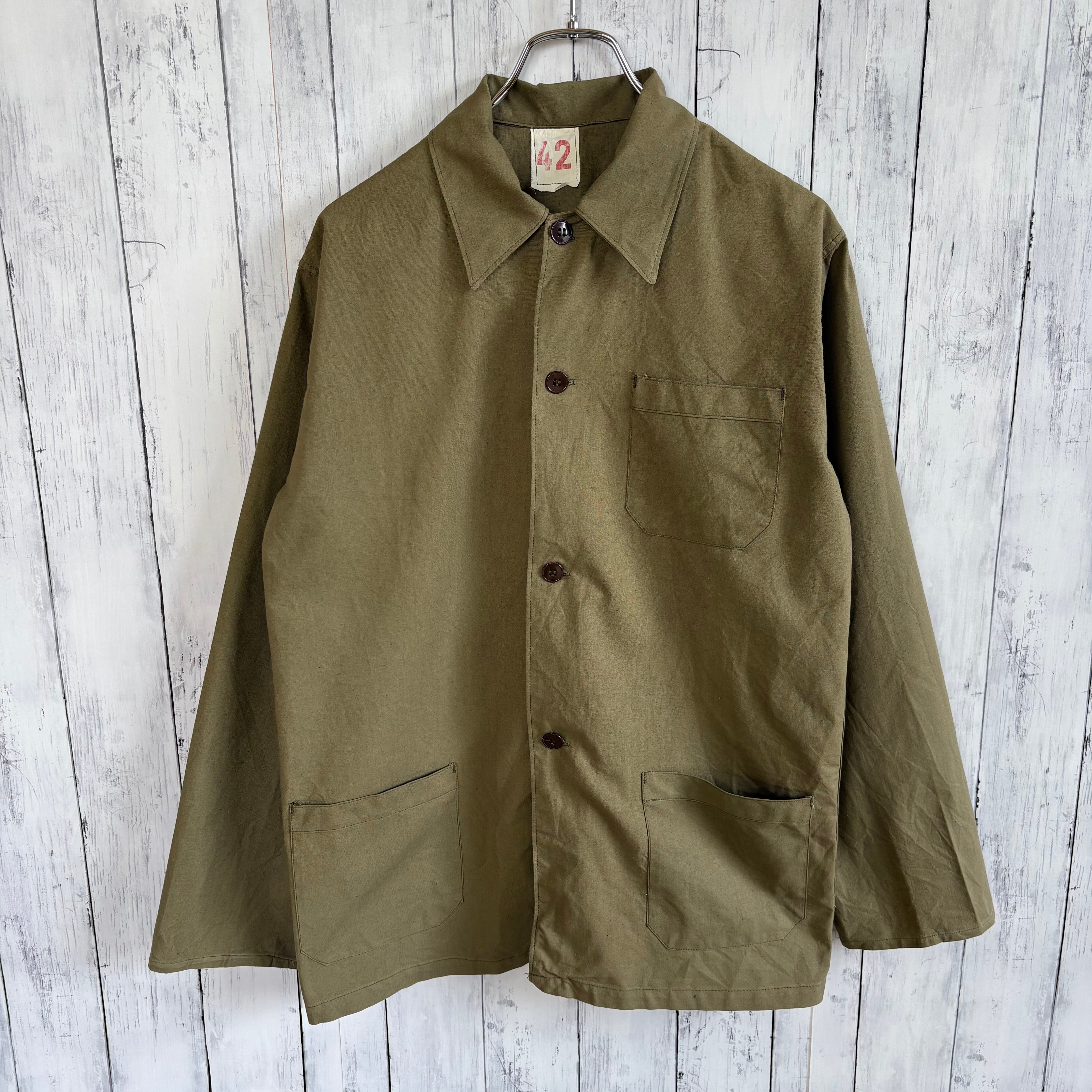 60s ヴィンテージ フランス軍 カバーオール ワークジャケット ライト