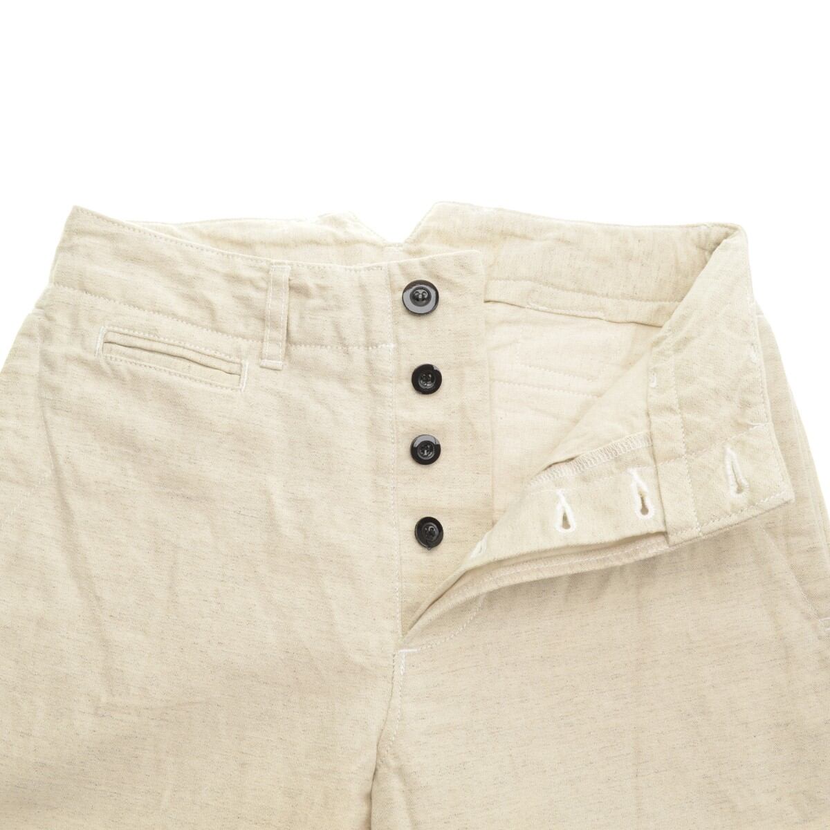 OUTIL / ウティ 21SS PANTALON ARLES ECRU MELANGE シンチバック付