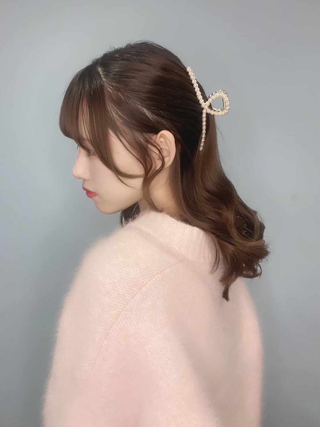 パールヘアバンスクリップ レディース ヘアアクセサリー バレッタ ヘア
