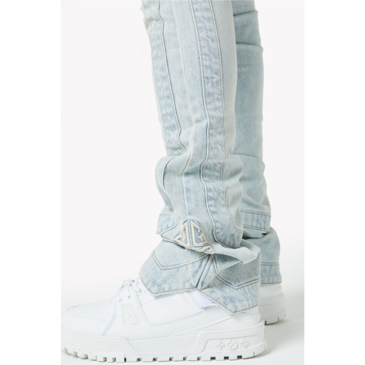 GUAPI / vintage blue stripers denim