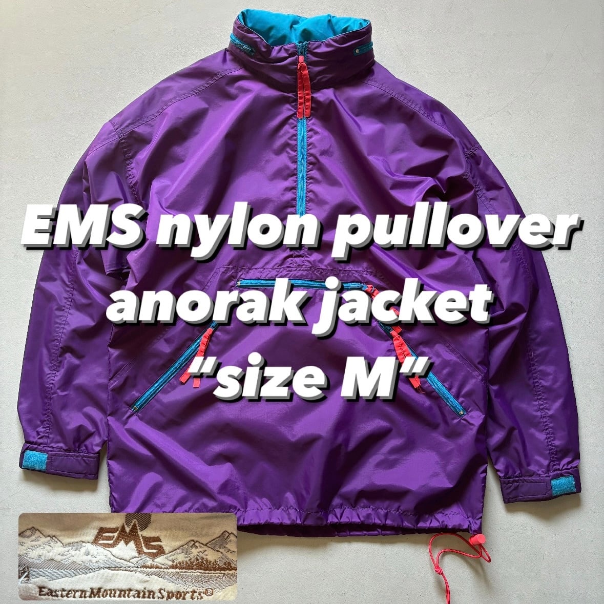 EMS nylon pullover anorak jacket “size M” イーエムエス EMS nylon pullover anorak jacket “size M” イーエムエス
