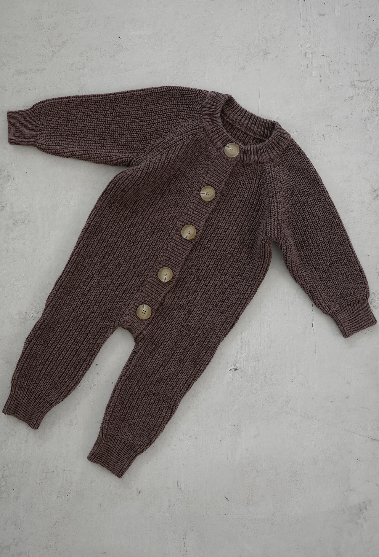 【AW26ご予約】EARTH THE ARCHIVE / Button knit jumpsuit