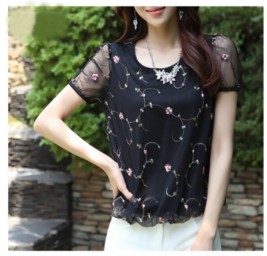 KLOSET】刺繍シースルーブラウス | testes.metalesp.com.br