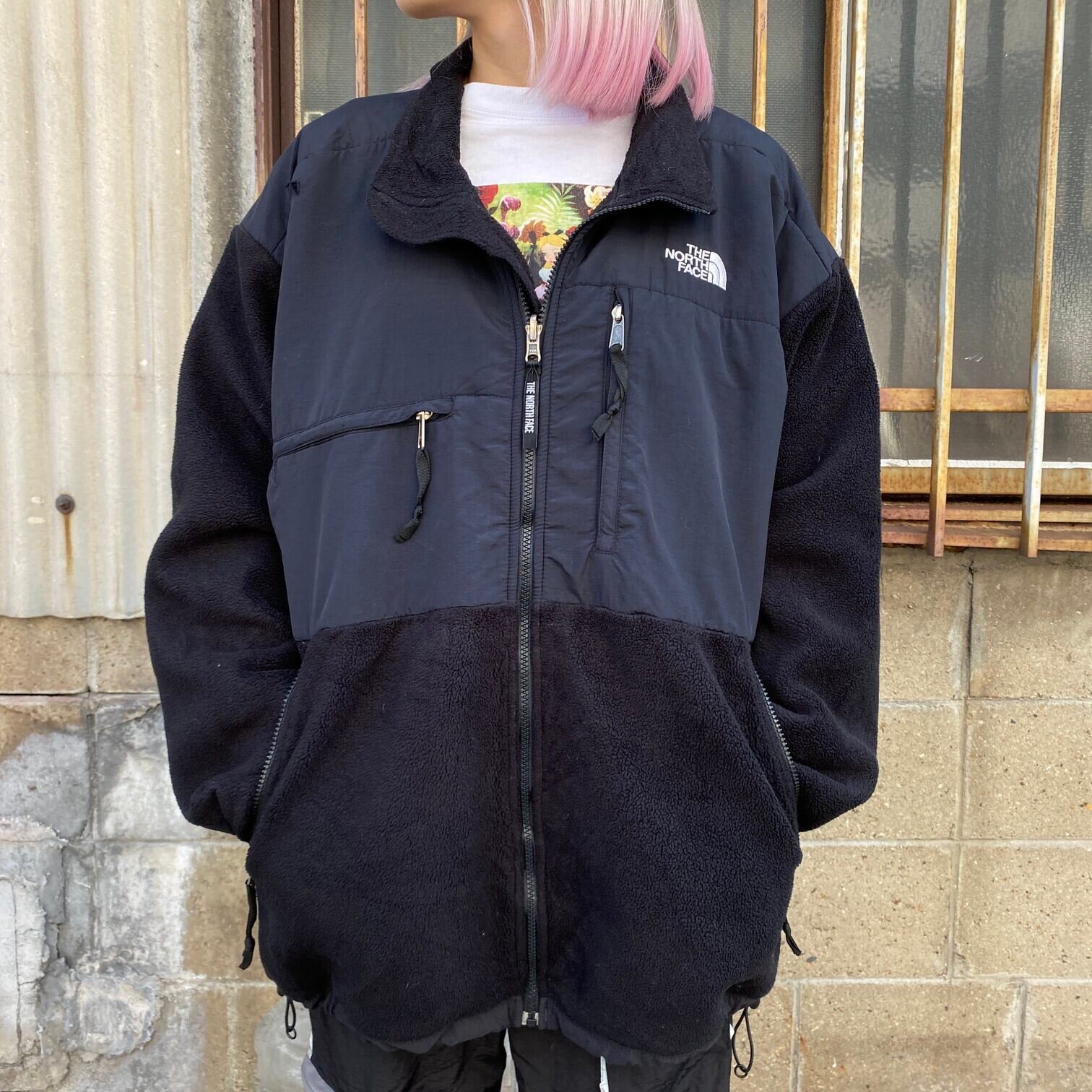 90年代 THE NORTH FACE ザ ノースフェイス デナリジャケット メンズXL 古着 90s ヴィンテージ ビンテージ POLATEC  ナイロン×フリースジャケット ブラック 黒 ポーラテック【アウトドアジャケット】 | cave 古着屋【公式】古着通販サイト