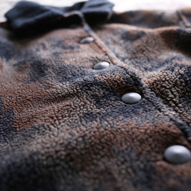 switching design boa fleece jacket