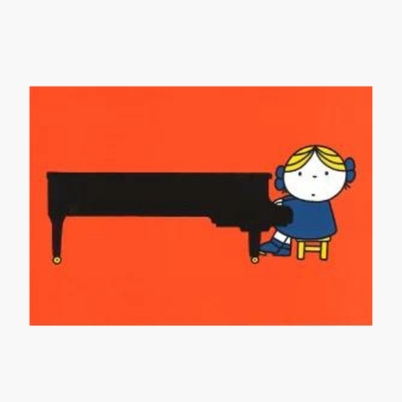 ポストカード　ピアノを弾く女の子 / ディック・ブルーナ