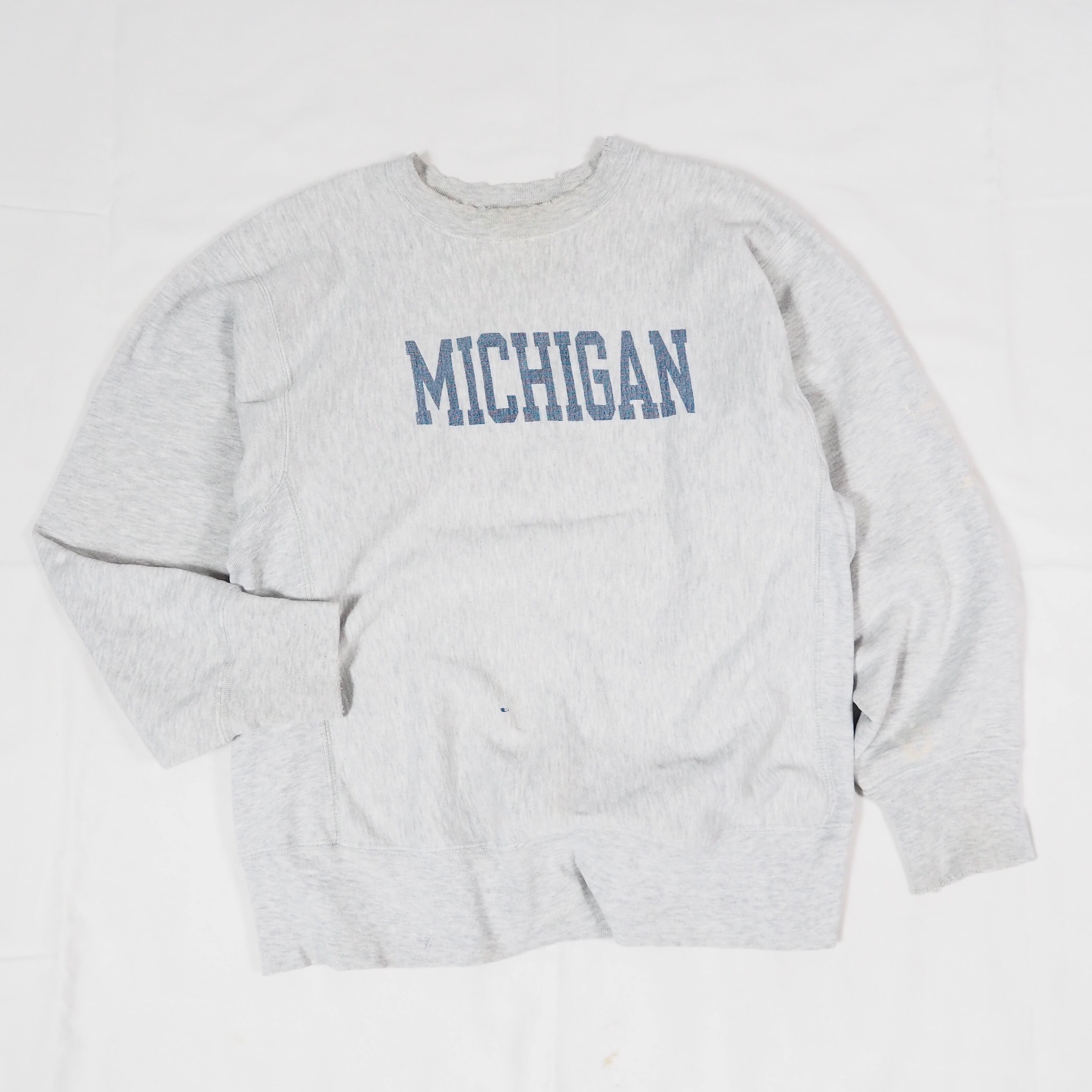 《WATER PRINT》Champion Reverse Weave sweatshirt L 80's USA製 チャンピオン リバースウィーブ カレッジ 染込みプリント