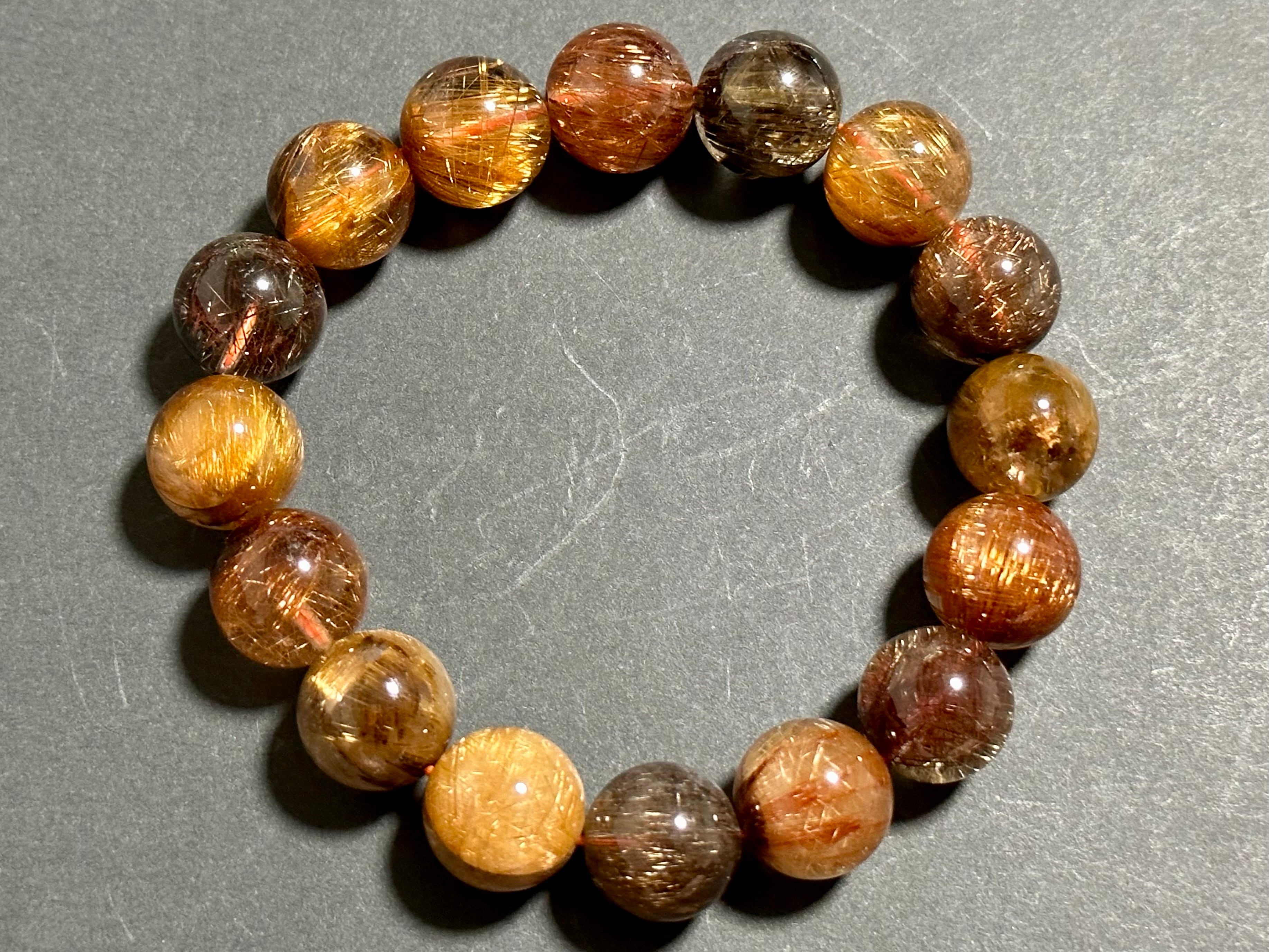 美品【雲母ミックスルチルクォーツ】13.5-14mm | Pay ID