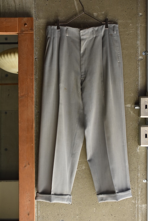 OK/50's vintage gabardine front tuck slacks.
