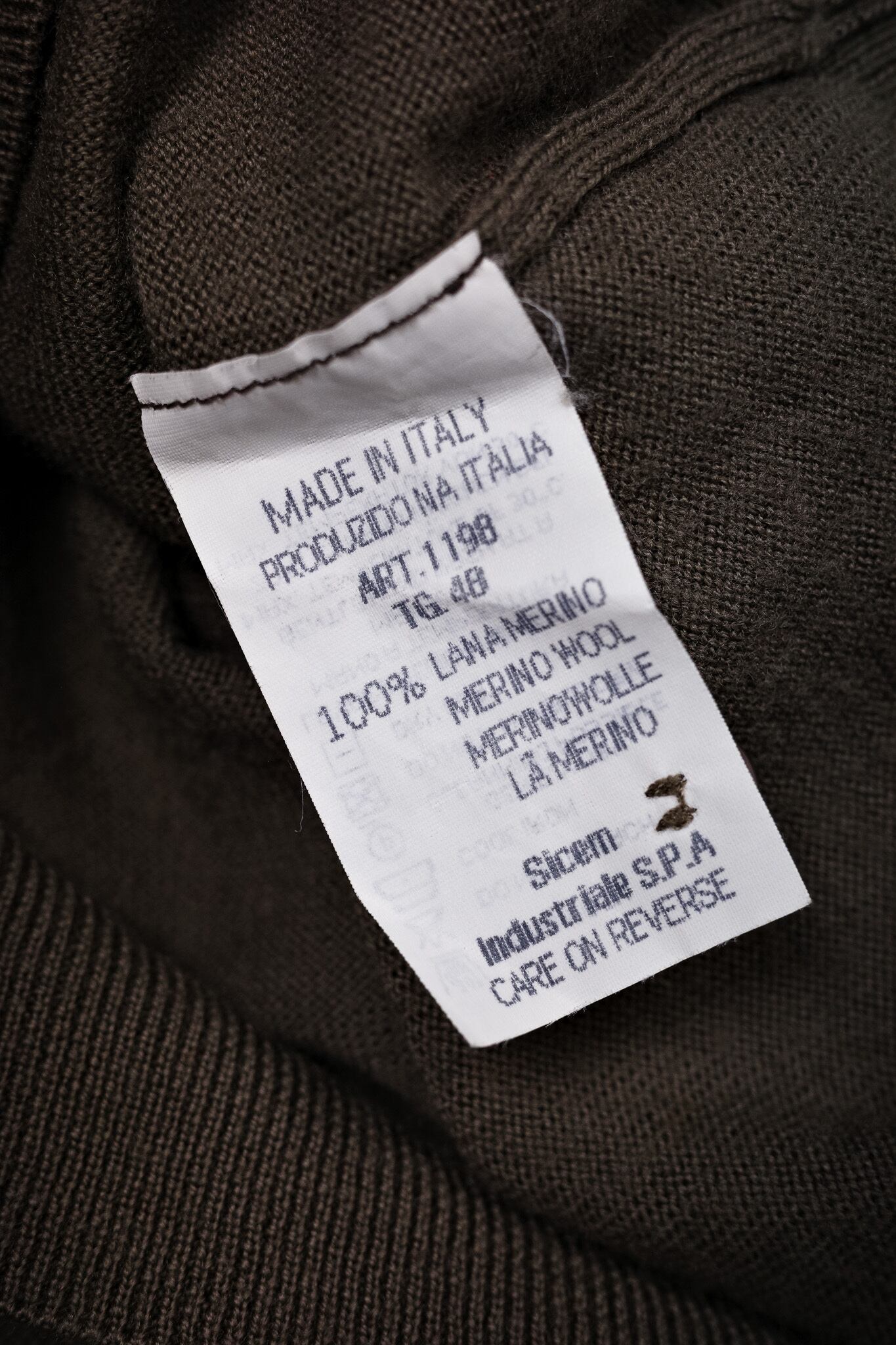 トップス 1990's giorgio armani knit polo 1990's] “Giorgio Armani Le Collezioni” Merino Wool Full-Fashioned