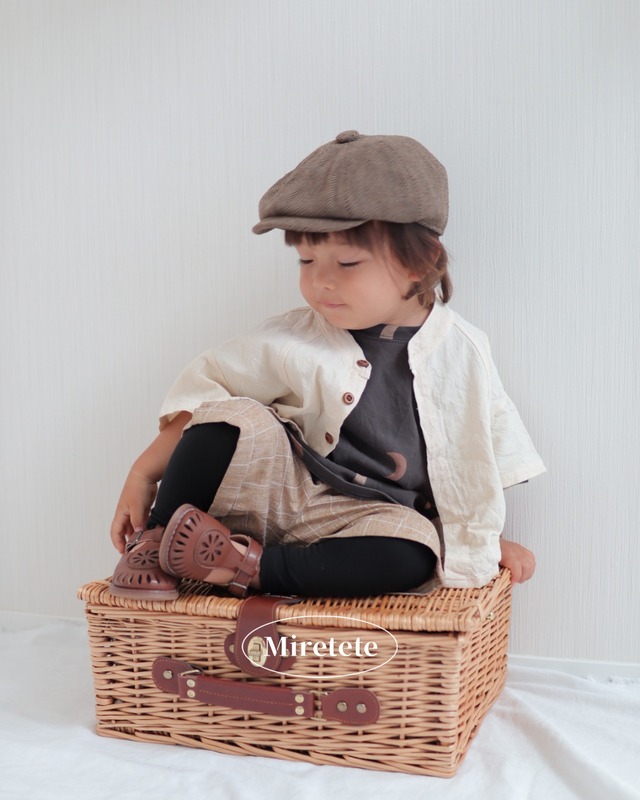 【取寄】格子柄がおしゃれなノーカラーセットアップ