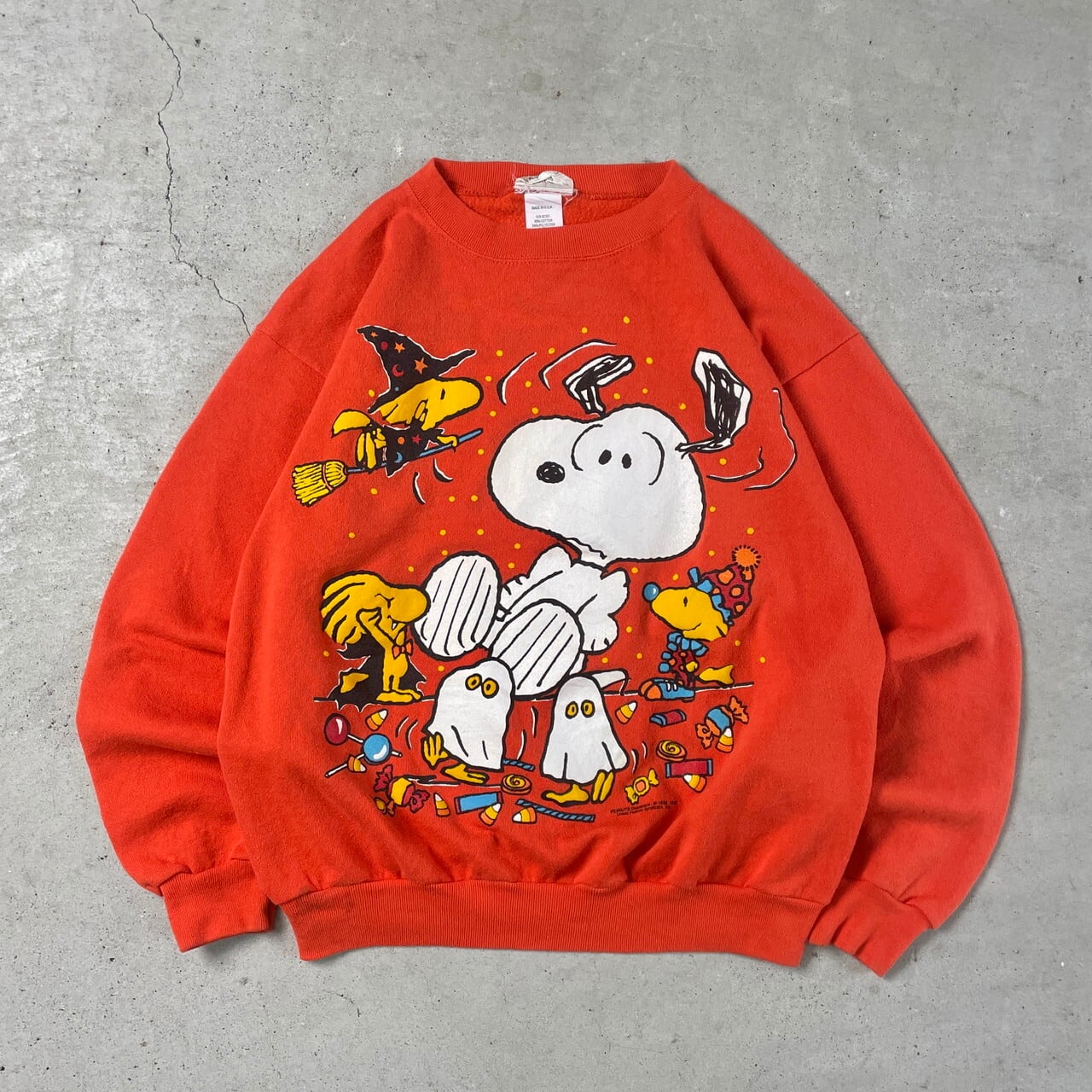 90年代 USA製 PEANUTS ピーナッツ スヌーピー プリントスウェット 