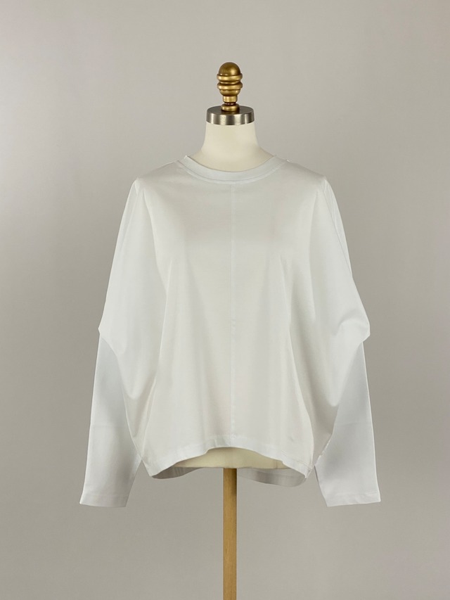 シルケットコットン ドルマンロンT｜ホワイト｜Maglia Plus