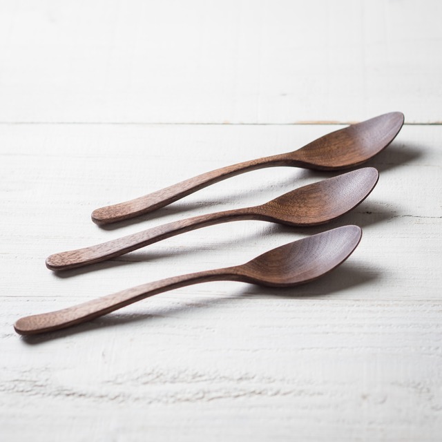 ウォールナット材 ディナースプーン（カレースプーン・木の匙・木製カトラリー）／Canaria Wood Works