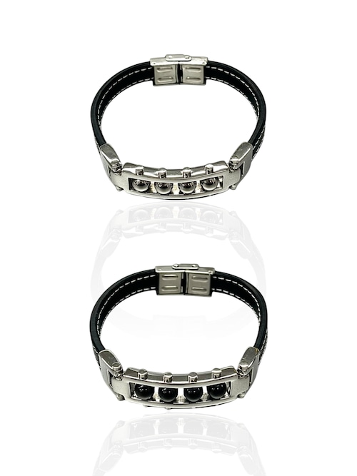 【PLANET STUDIO】ball plate leather bracelet