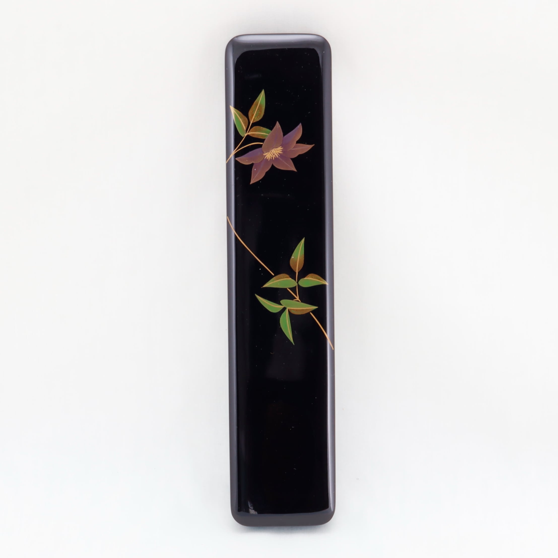 704-1 輪島塗 箸箱／黒塗／鉄線蒔絵 | 輪島塗 加藤漆器店 公式