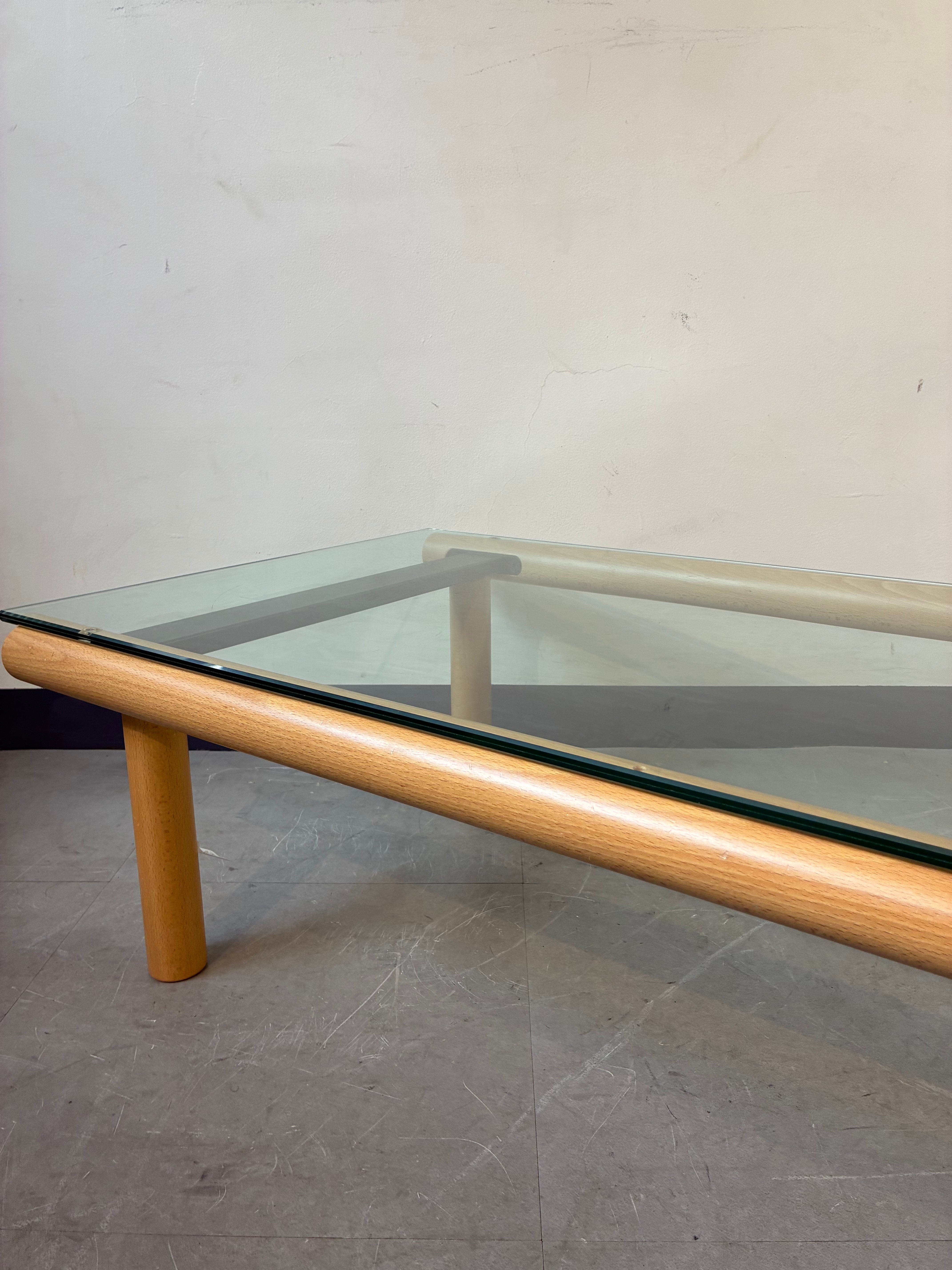 Vintage 00's Enzo Mari × MUJI Glass Coffee Table | OPERE