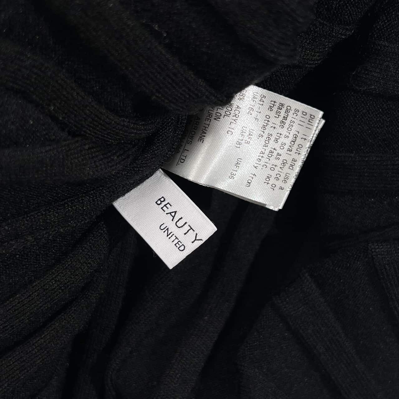 BEAUTY&YOUTH ビューティーアンドユース リブ編み ニット セーター/ブラック レディース