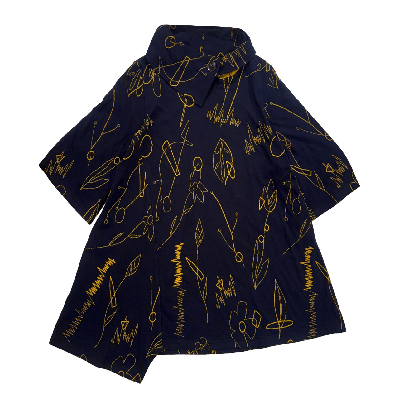 【最新作】ラフスケッチWジャガード デザインチュニック【260-3206】Double Jacquard Design Tunic