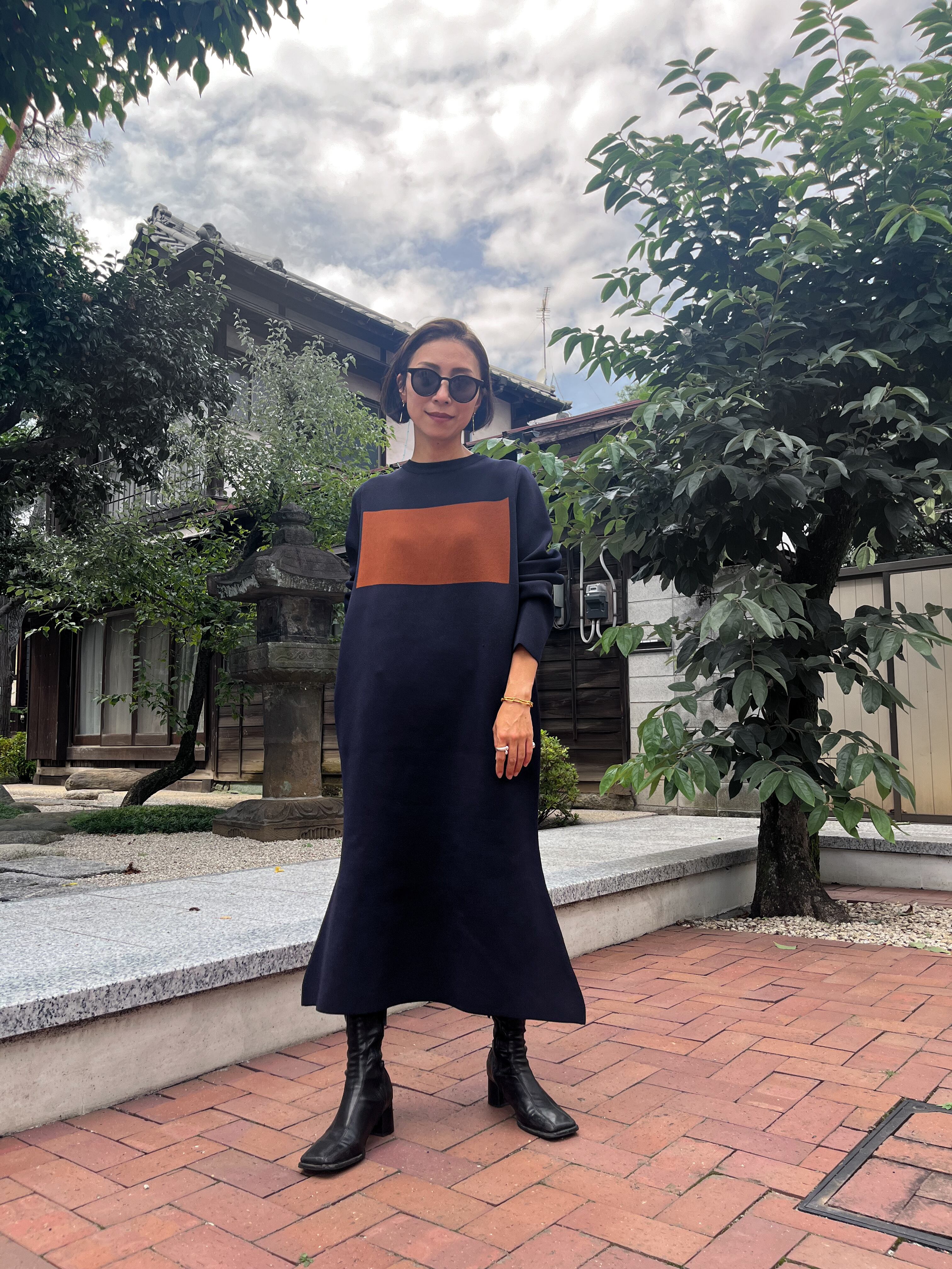 Color Mark Knit One-piece MARIA
