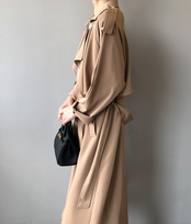 ドレープ薄手トレンチコート