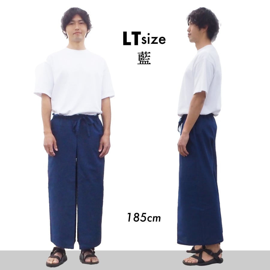 ミャンマーパンツ：阿波しじら織 ＜格子＞ | Tokyo Pouch