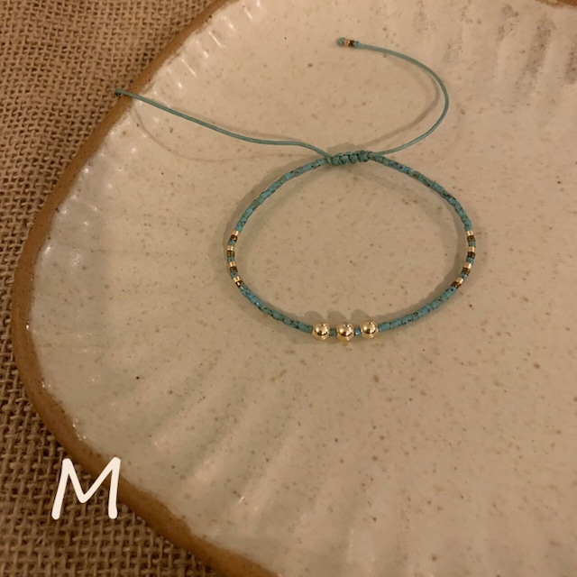 Somedayifカラフルな真珠編み込みブレスレット 18s