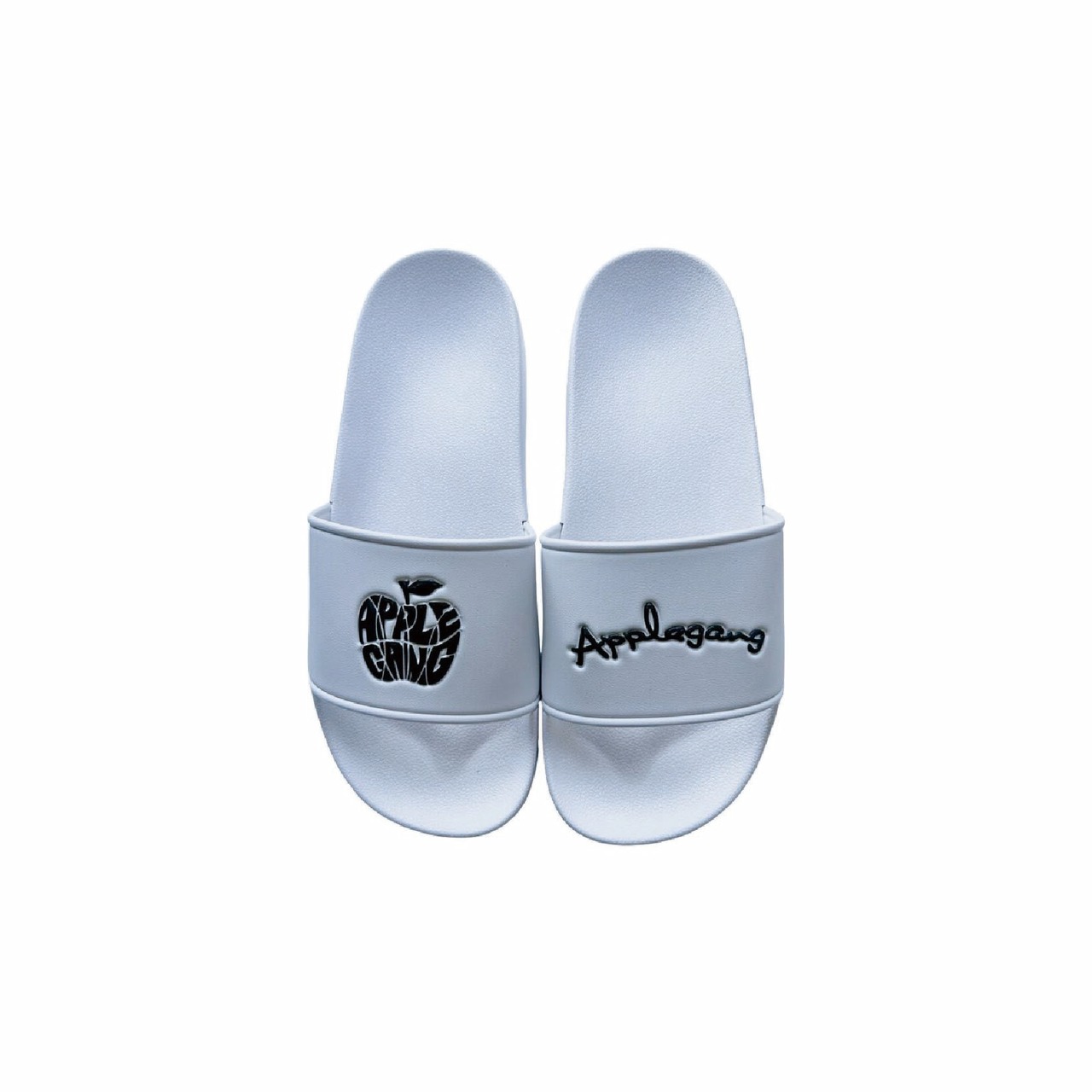 APPLEGANG ASYMMETRIC SLIDES ホワイト×ブラック