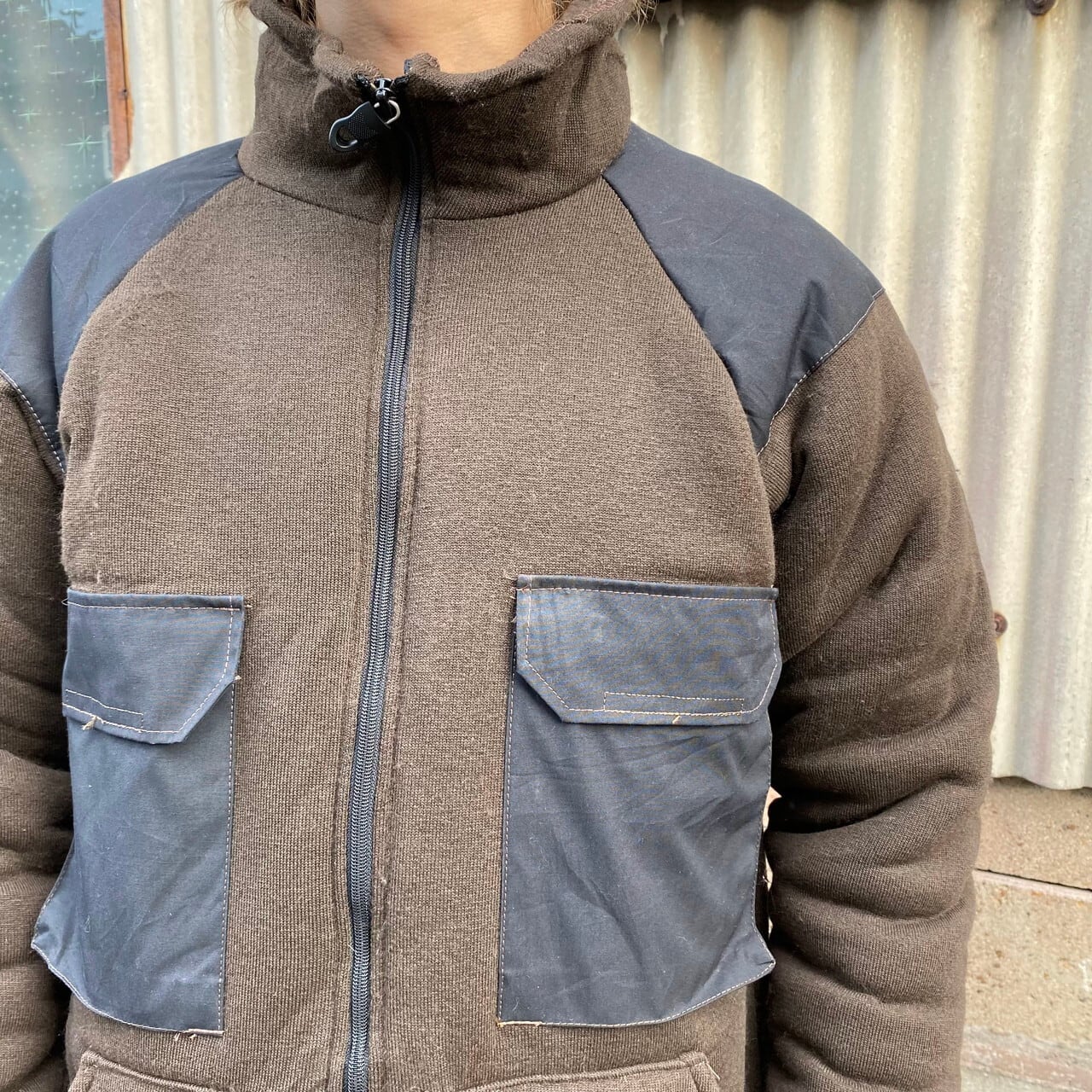 最終価格????????us vintage bear fleece jacket.