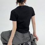 High-end slim fit embroidered T-shirt (ME366)