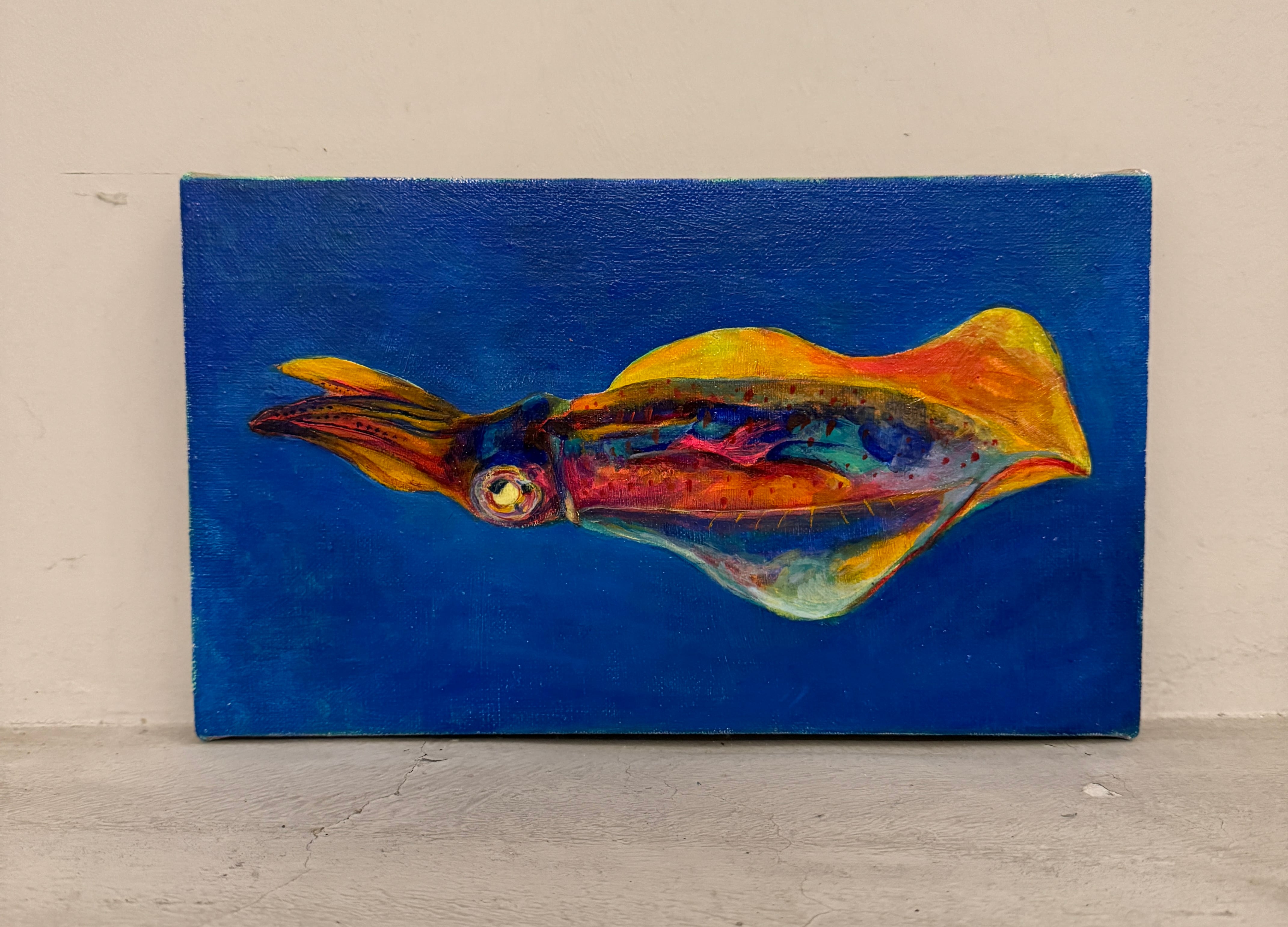 油彩イカ画 Oil color | miyauchiyuka