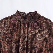 Paisley Chiffon Tiered Dress F0093