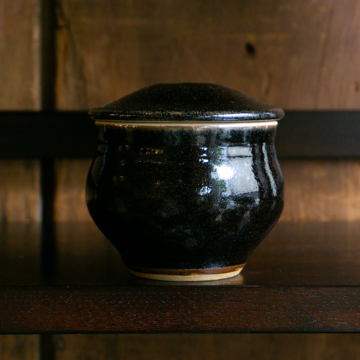 砂目 黒　小壺 出西窯 砂糖壺 (黒) 104 | くらしのギャラリー杜の街グレース店