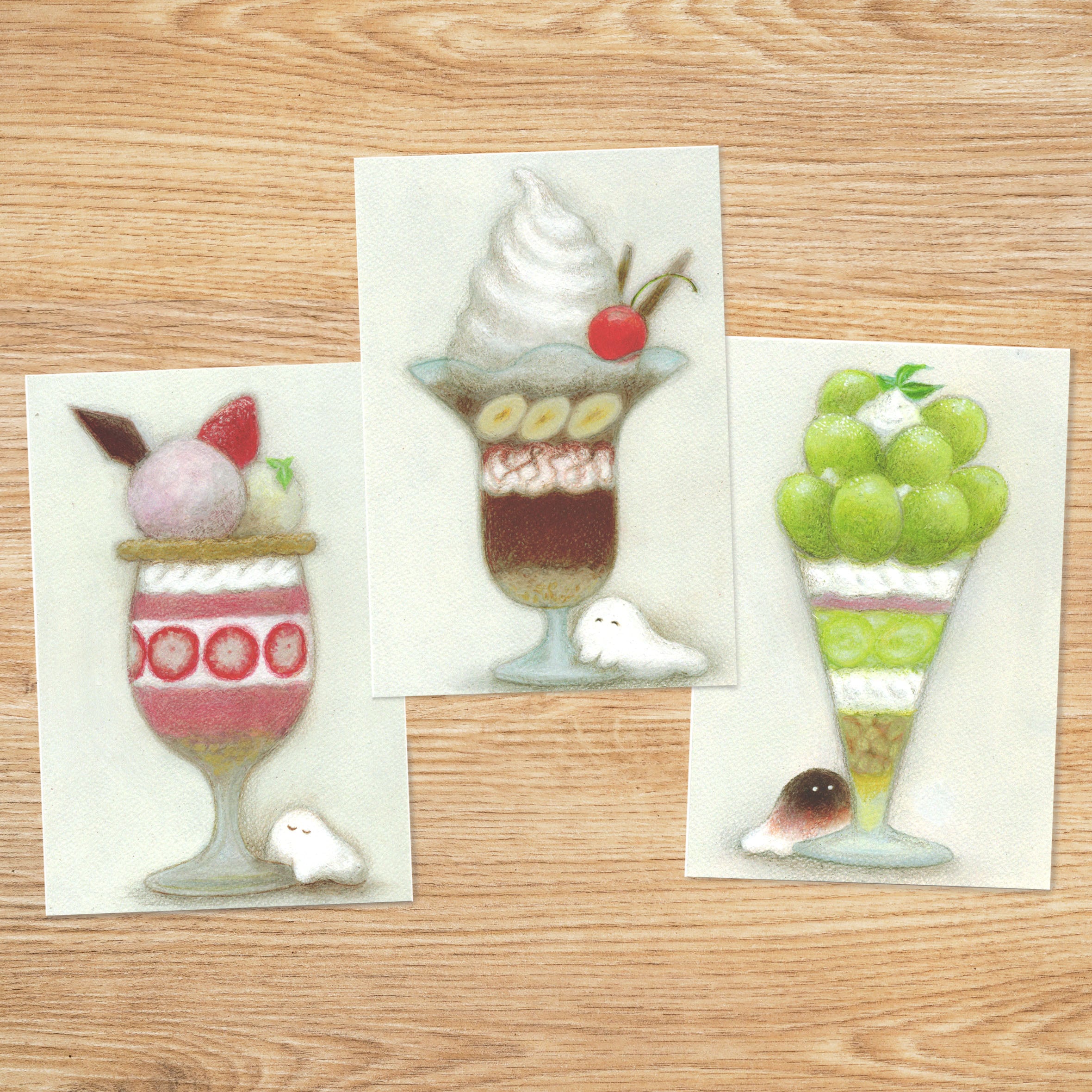 夜パフェ『きみの色』 ポストカード 43b2538ef261ddc33abe765a59f714