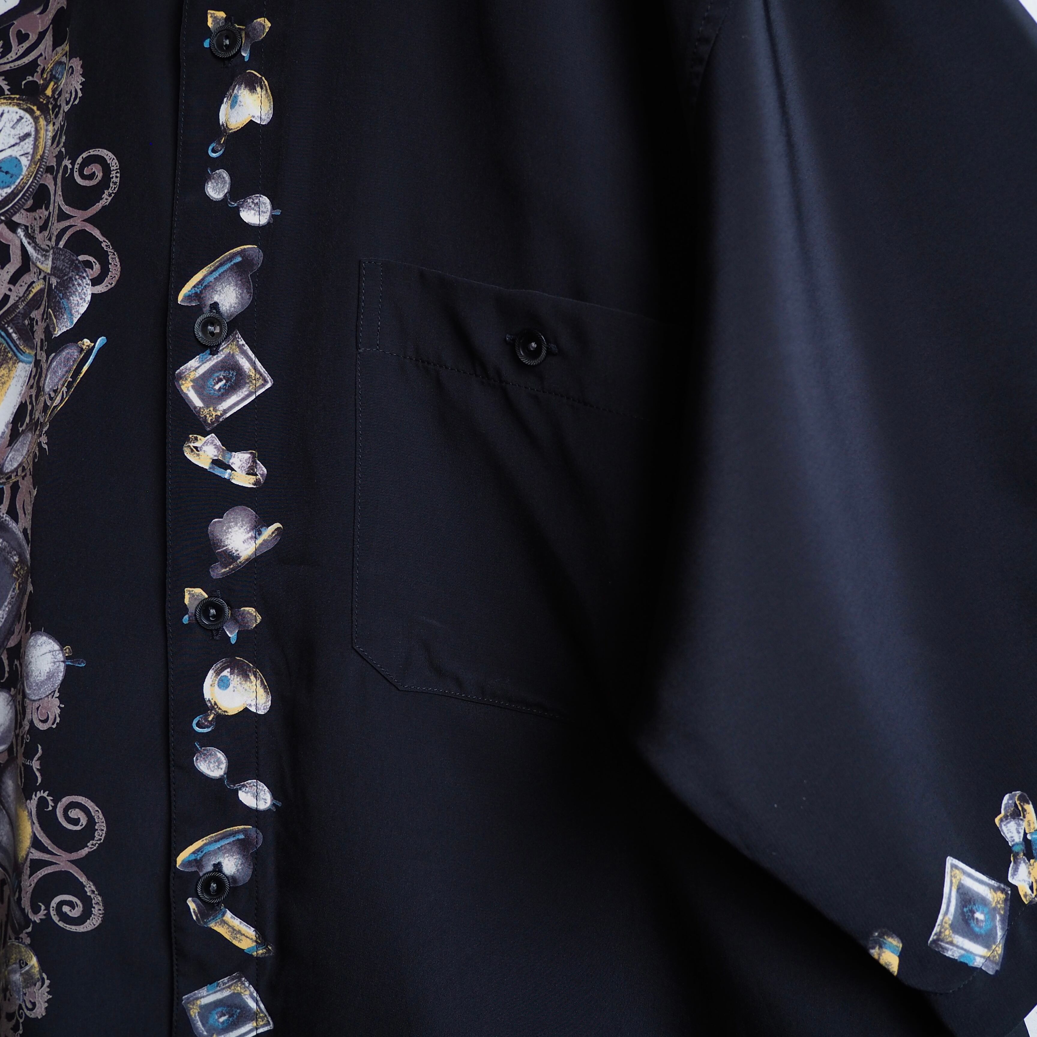 1990s Modern luxury retro art Design vintage Drape loose shirt