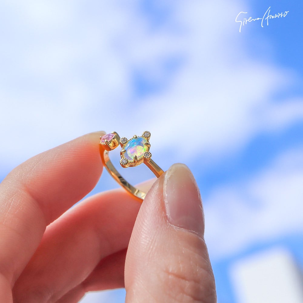 K18YG オパール/ピンクサファイア/ダイヤモンド ピアス | Sirena K18YG オパール/ピンクサファイア/ダイヤモンド ピアス | Sirena