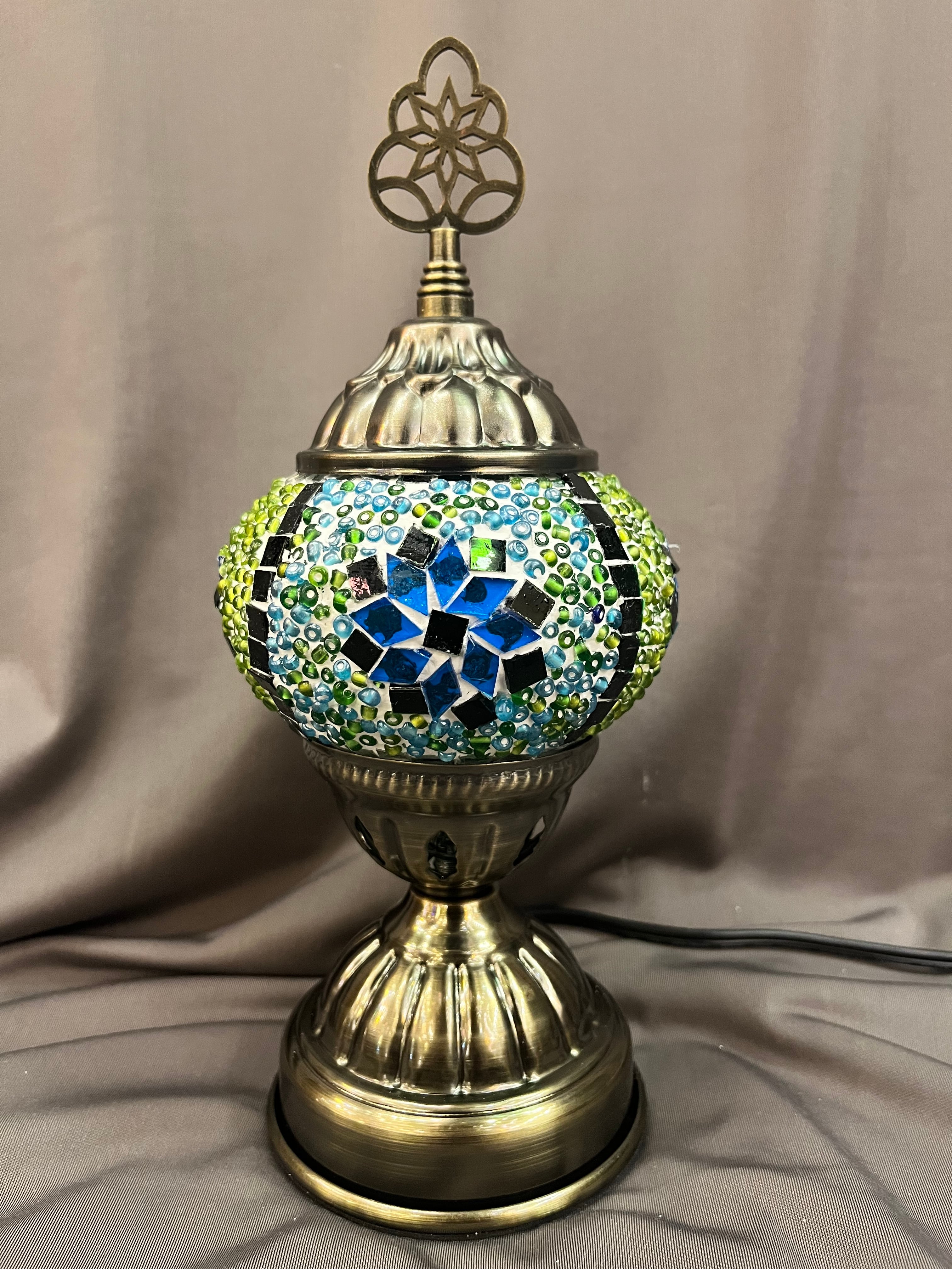 トルコモザイクランプ Sサイズ ブルーグリーン | zakurotokyo