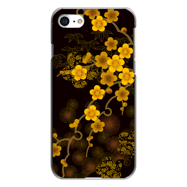 iPhone対応 スマホ ハードケース クリア 雅琥珀桜 和柄 日本 【iPhone17 / iPhone16e / AQUOS / Xperia  他 iPhone / Android ほぼ全機種対応】 |skrag081