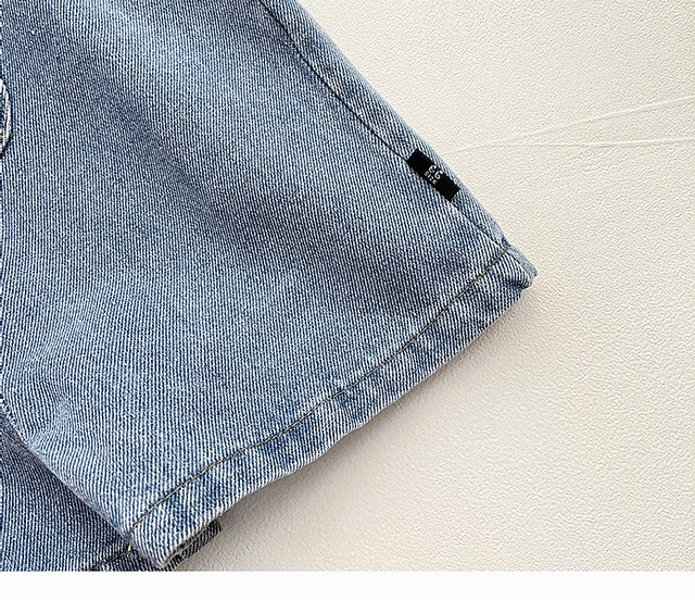 【セット】ポケット半袖Tシャツデニムサロペットセット - 19