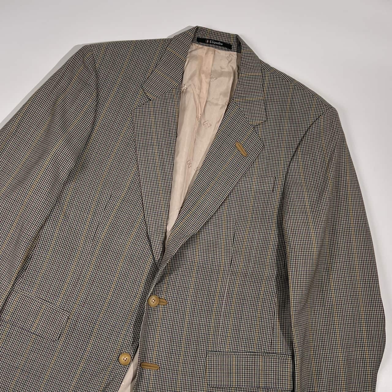 DAKS Signature ダックス チェック風 デザイン テーラードジャケット /メンズ イギリス製